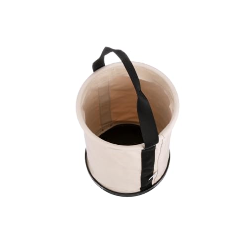 Klein Tools 5109 Canvas Bucket, Wide-Opening Straight-Wall Tool Bucket is Made of No. 6 Canvas with Black Molded Bottom, 75-Pound Load Rated