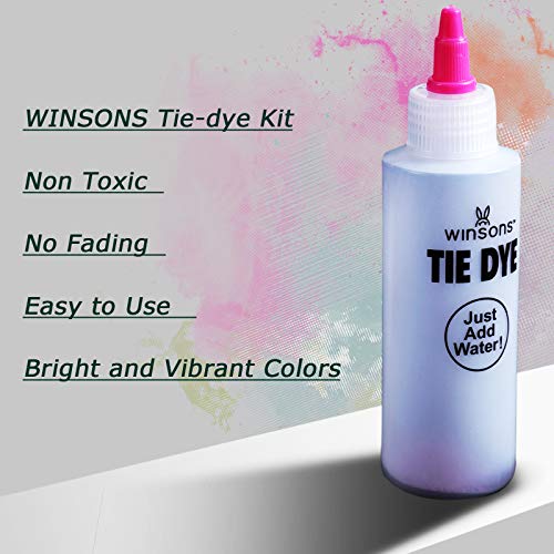 WINSONS Tie Dye Kit 20 Colors Permanent Fabric Dye Art Set for Kids Adults for School, Homemade Party, Creative Groups Activities, DIY Gift