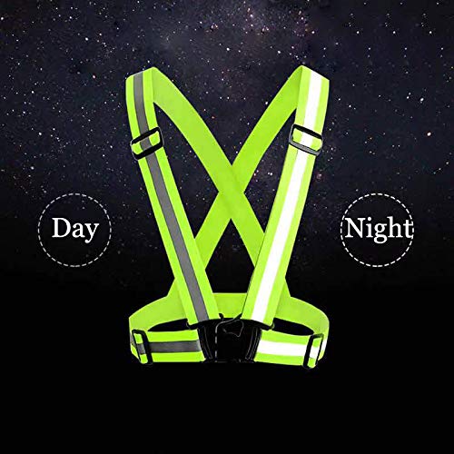 Cezmkio Reflective Safety Vest 2pcs - High Visibility Vest Adjustable Straps for Outdoor Jogging, Cycling, Walking and Riding