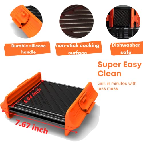 Microwave Sandwich Maker | Panini Press Sandwich Maker | Microwave Grill Tray Crisper | Grill Fast and Dishwasher Safe