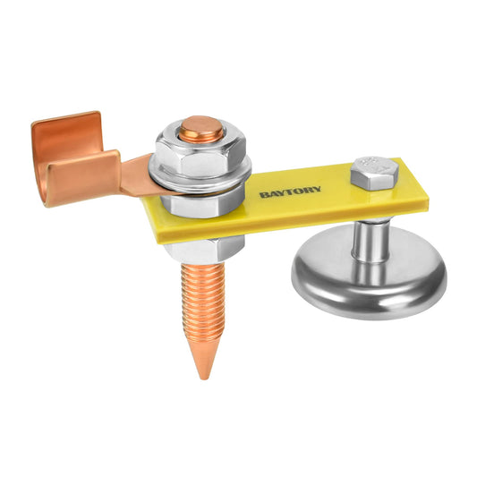 BAYTORY Upgrade Magnetic Welding Support Ground Clamp Tools, Welding Magnet Head Strong Magnetism Large Suction, Copper Tail Welding Accessories Stability Clamps