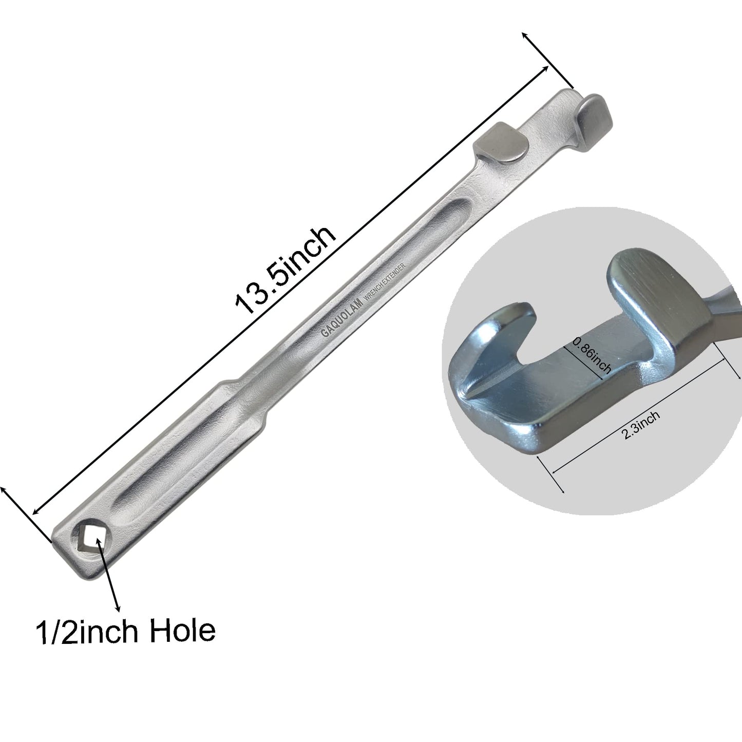 Gaquolam Wrench Extender with 3 Pairs non-slip Glove Torque Amplifier Extra Leverage Extension Auto Repair Tools Bar with 1/2" Hole Fit for Drive Click Torque Wrench