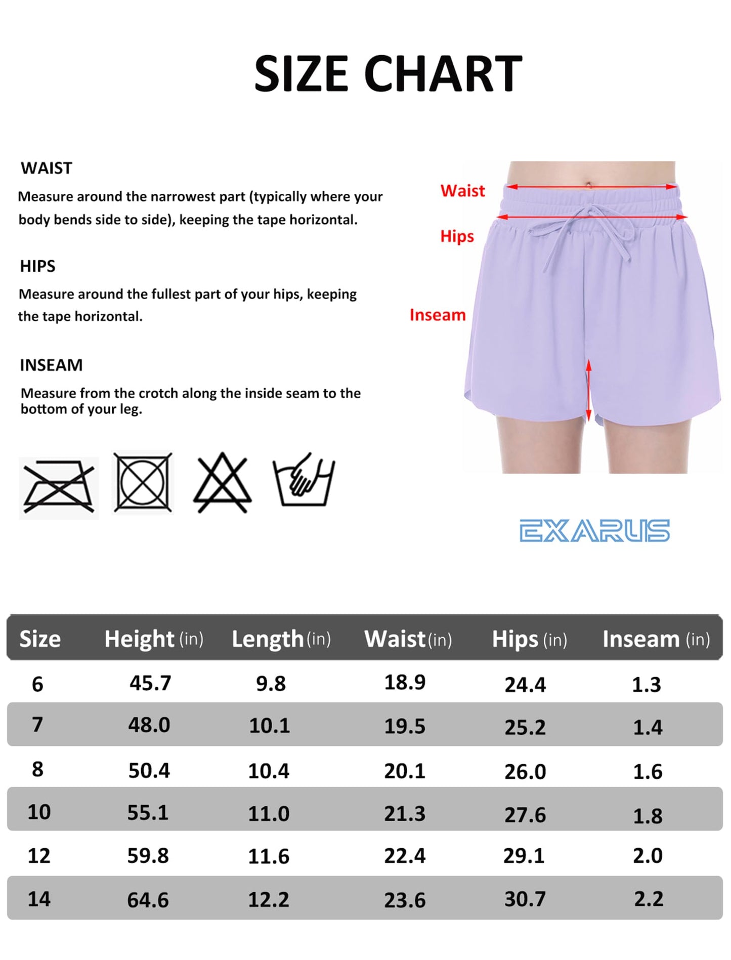 EXARUS 3 Pack Girls Butterfly Shorts Flowy Athletic 2 in 1 Running Dance Preppy Cheer Tennis Flutter Gym Gymnastics Hot Pink Blue Purple 10Y