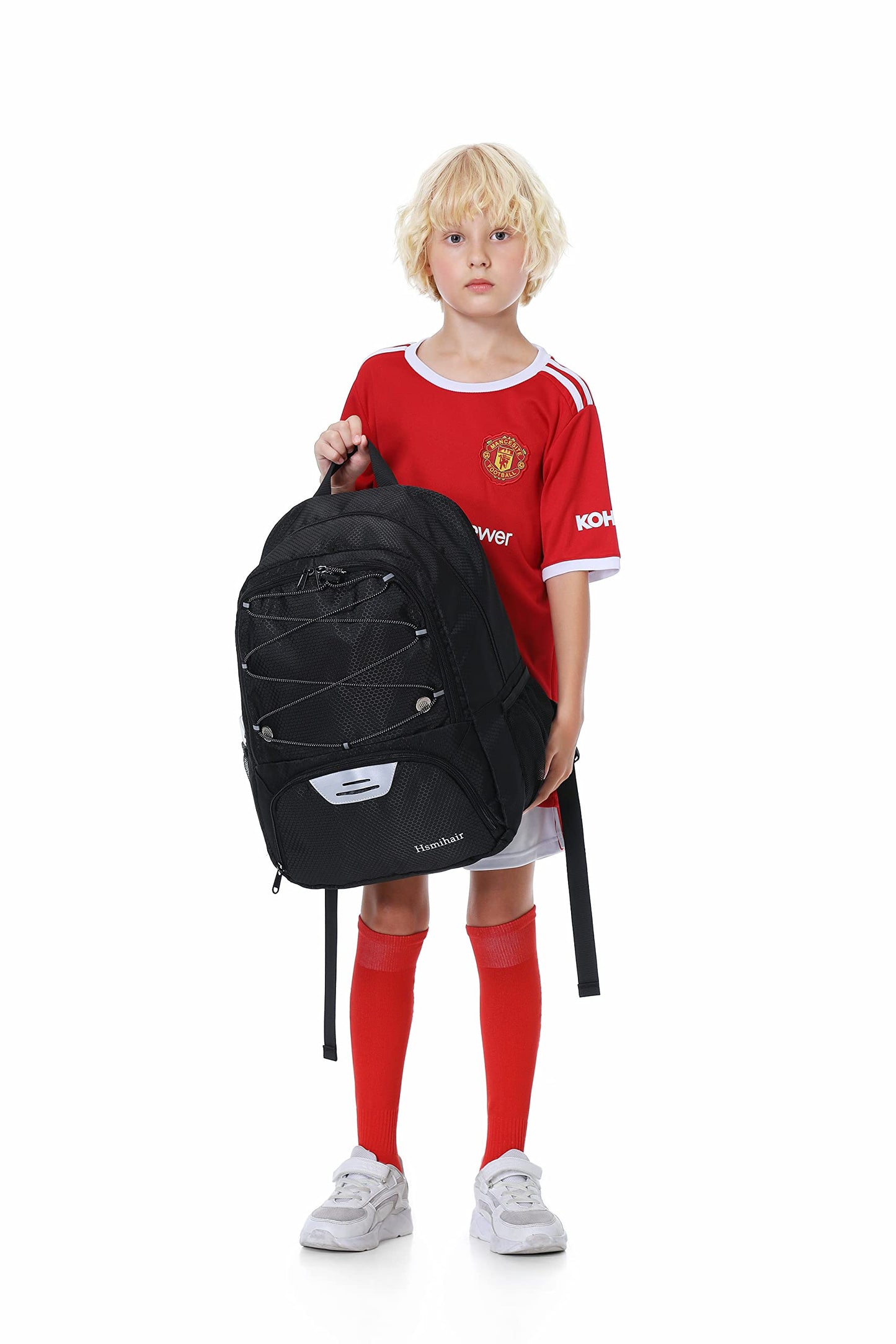 Hsmihair Youth Soccer Bag-Soccer Backpack & & Backpack for Football Volleyball Basketball,with Ball Compartment and Separate Cleat Training Package